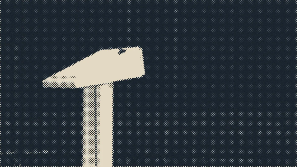 An empty podium on a stage.
