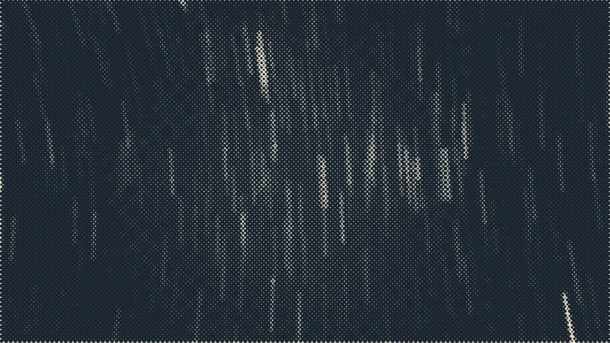 A long exposure of the night sky.